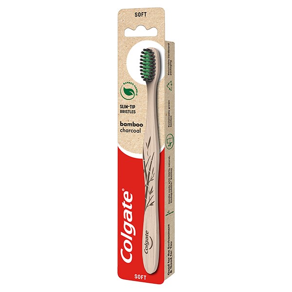 Colgate Bamboo Charcoal, Soft børstehår,Tannbørste