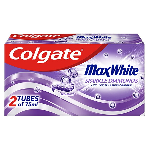 Colgate Tannkrem Max White Sparkle Diamonds 2pk